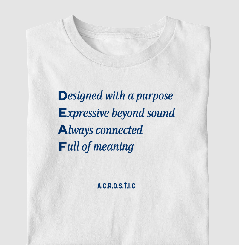 D.E.A.F | a.c.r.o.s.t.i.c