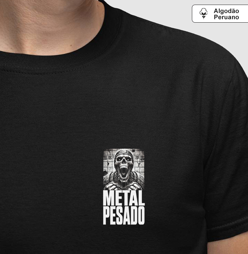Caveira Metal Pesado (bolso)
