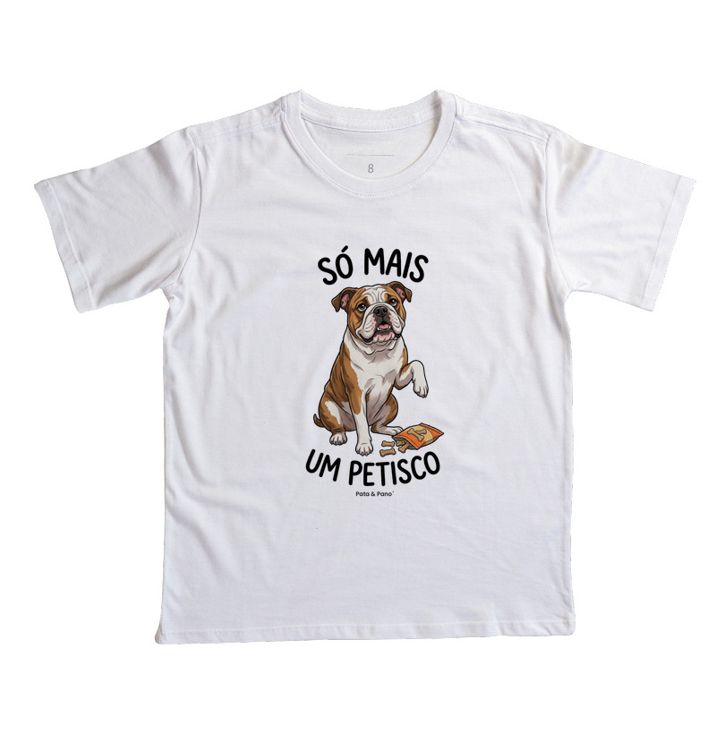 CAMISETA INFANTIL BULLDOGUE INGLÊS PETISCO