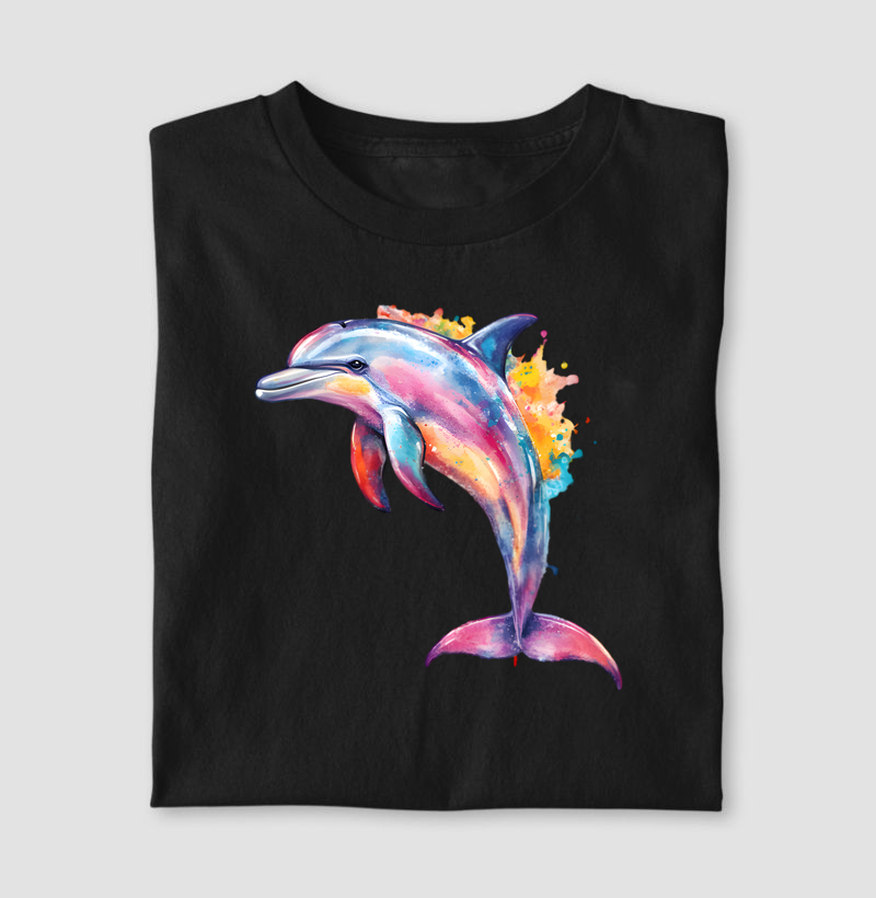 Golfinho colors aquarela