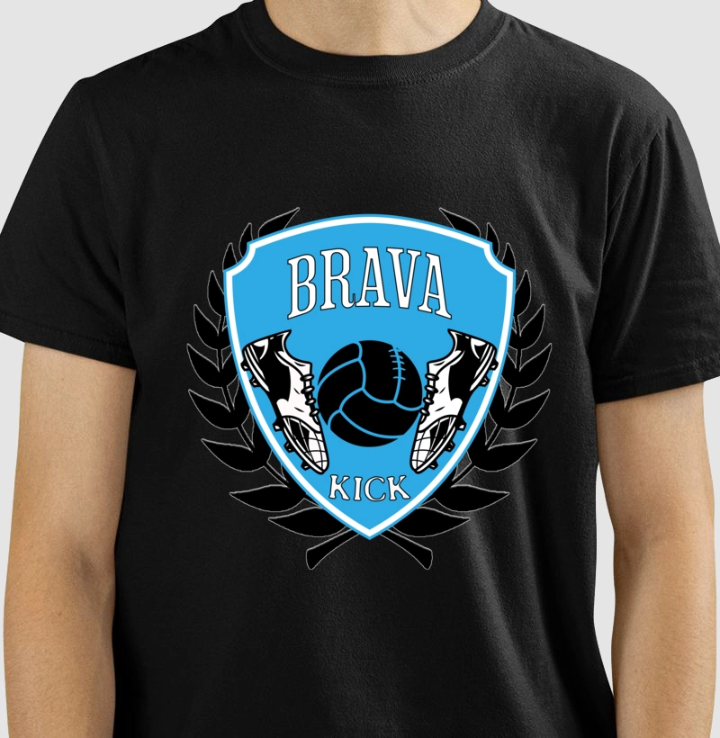 Camiseta Brasão Brava Kick Azul