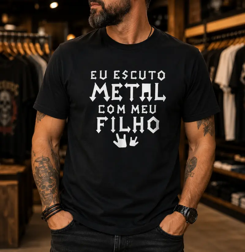 EU ESCUTO METAL COM MEU FILHO