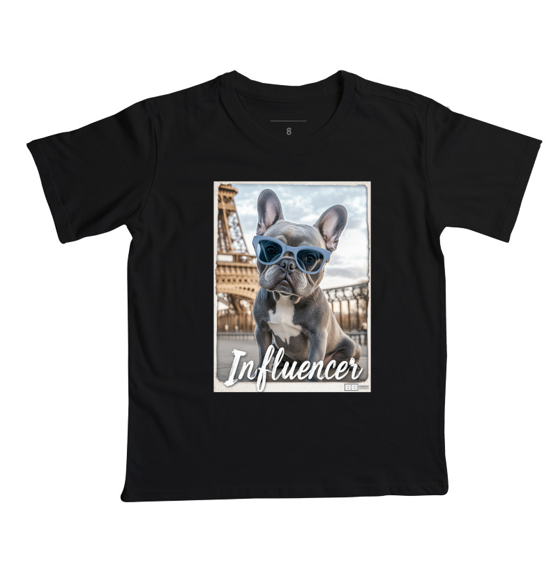 Camiseta Bulldog Frances "Influencer (Blue)"