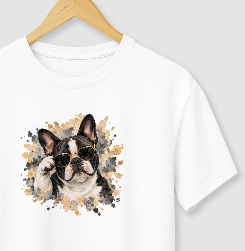 Bulldog (Buldogue) Estiloso - Camiseta