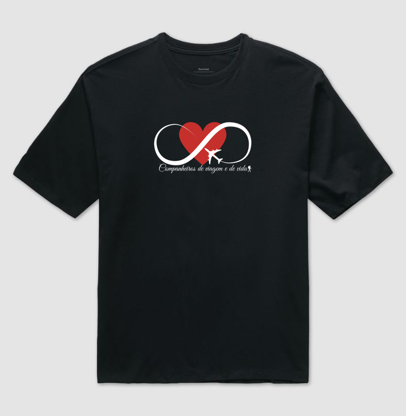 Camiseta Casal Viagem Infinita | Companheiros de Viagem e de Vida | Excursionista