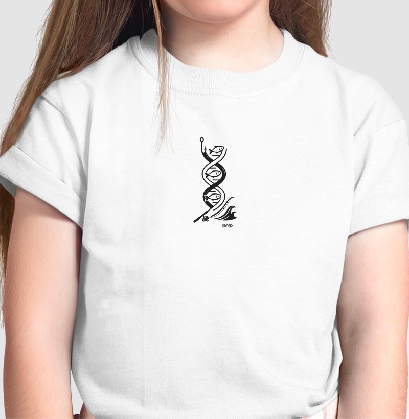 Camiseta Infantil "DNA da Pescaria"