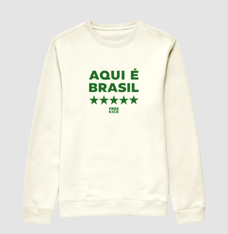 SUÉTER FREE KICK AQUI É BRASIL