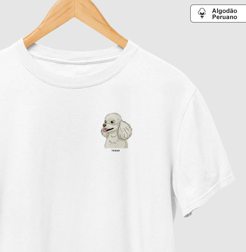 Camiseta Poodle - Branca (Algodão Peruano)