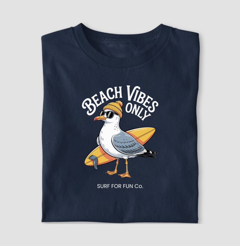 Gaivota Surfista - Beach Vibes Only
