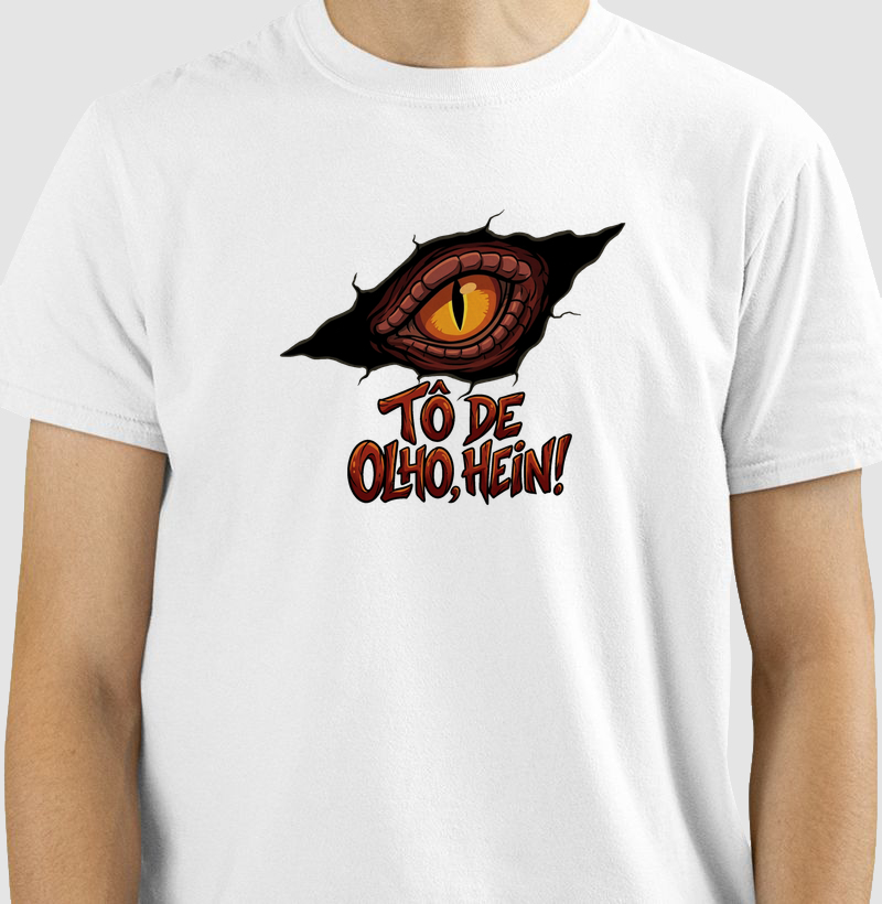 Camisa Algodão Estampada To De Olho Hein Premium Dinoloco