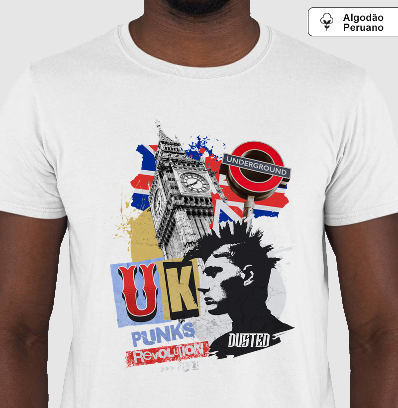 UK Punks Revolution - Produto Premium - Algodão Peruano