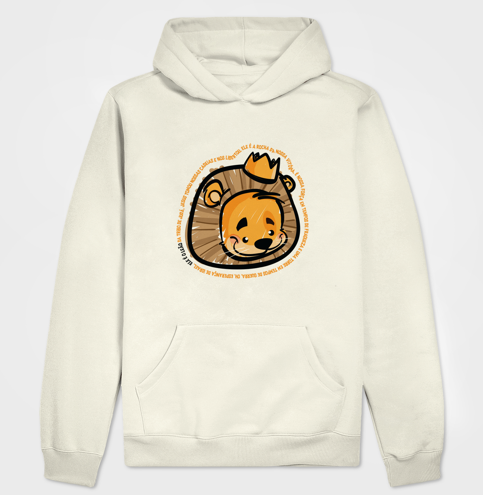 Hoodie Moletom Cristão Leão de Judá Ilustrado