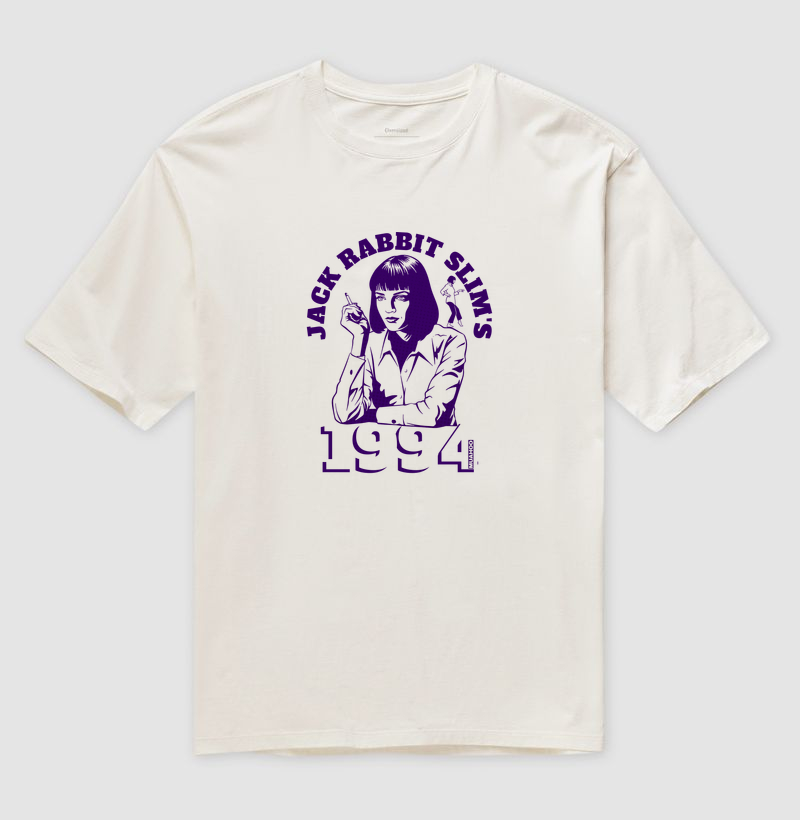 Camiseta Oversized Off White Jack Rabbit Slim's 1994 (Mia Wallace - Pulp Fiction)