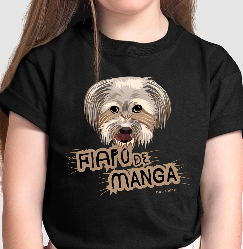 Camiseta Infantil Dog Pulse - Fiapo de Manga Beige