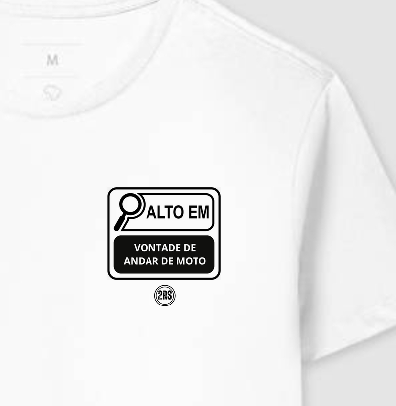 Camiseta motociclista Vontade de Andar de Moto 