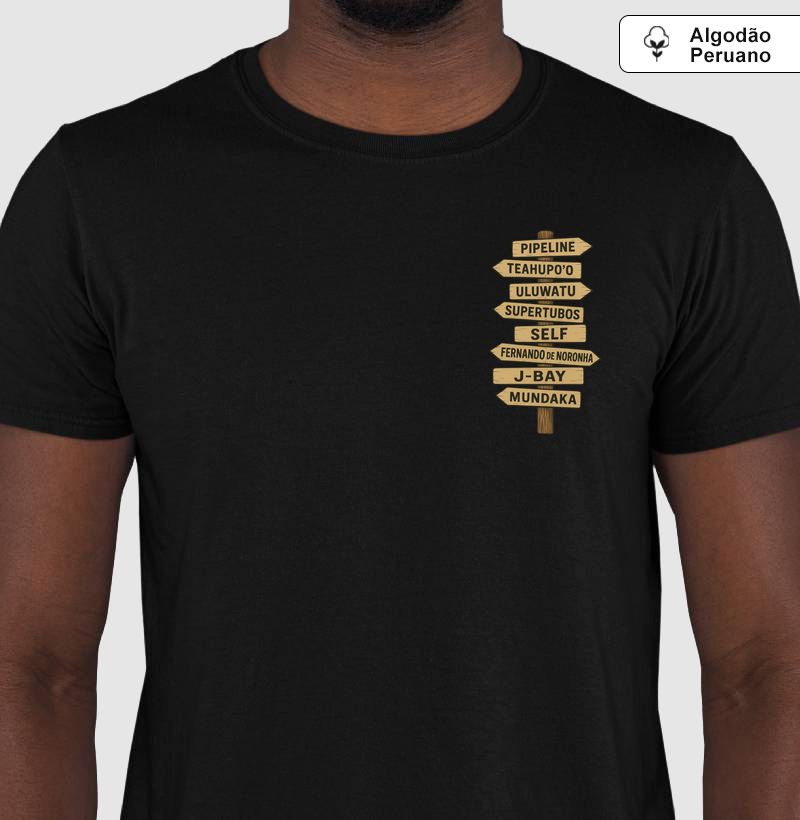 SURF ROUTES - Camiseta Algodão Peruano