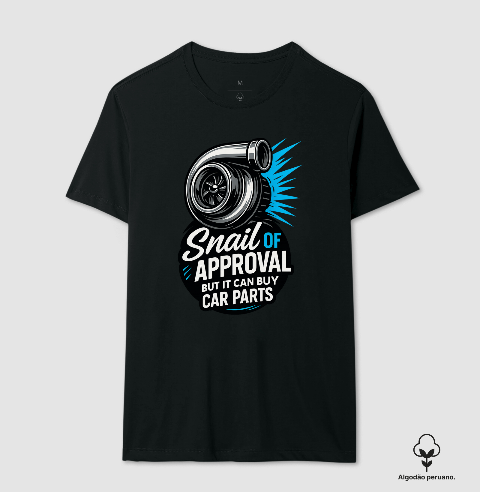 camiseta-garage-motors-kustom-snail-of-approval-turbo-car-parts