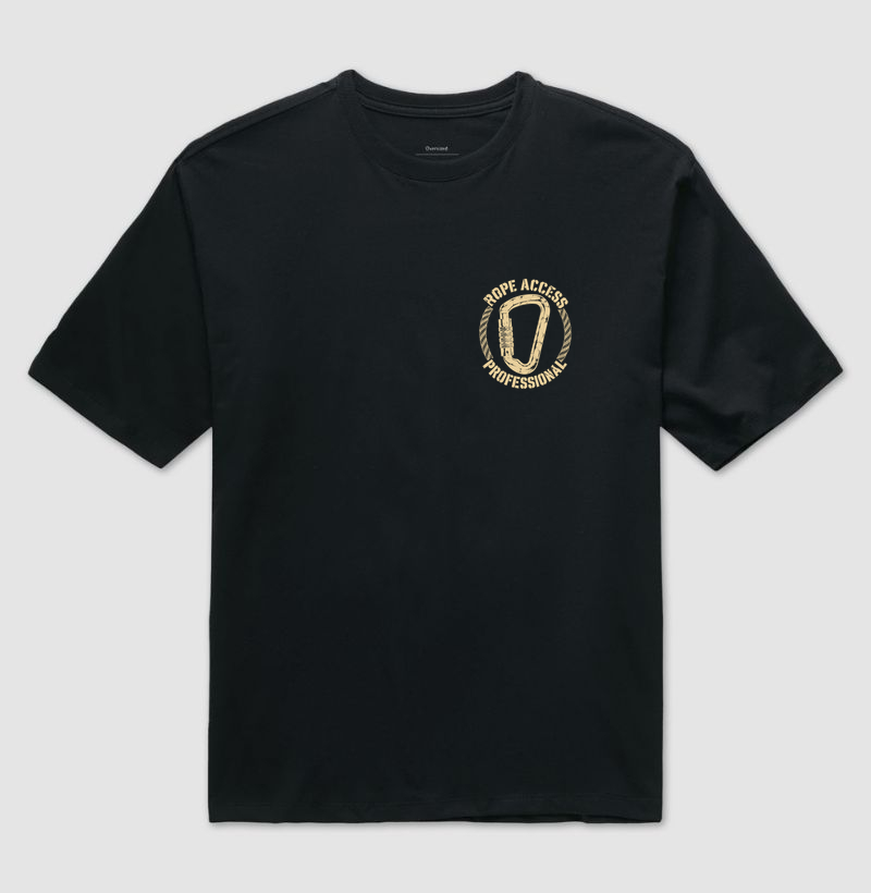 Rope Access Stencil no Peito - Camiseta Oversized