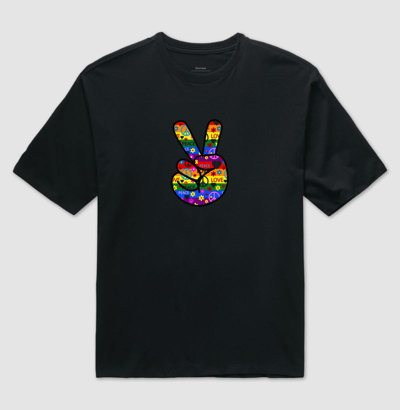 Camiseta Paz e Amor Retro