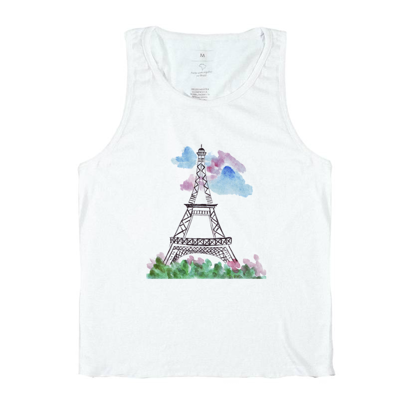 Camiseta Viagem - Torre Eiffel Desenho