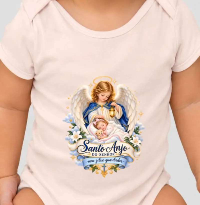 Santo Anjo do Senhor — Bebê Menina - Body Infantil