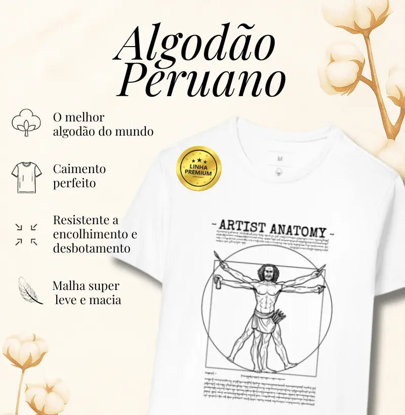 Algodão Peruano - Artist Anatomy — Vitruvian Remix
