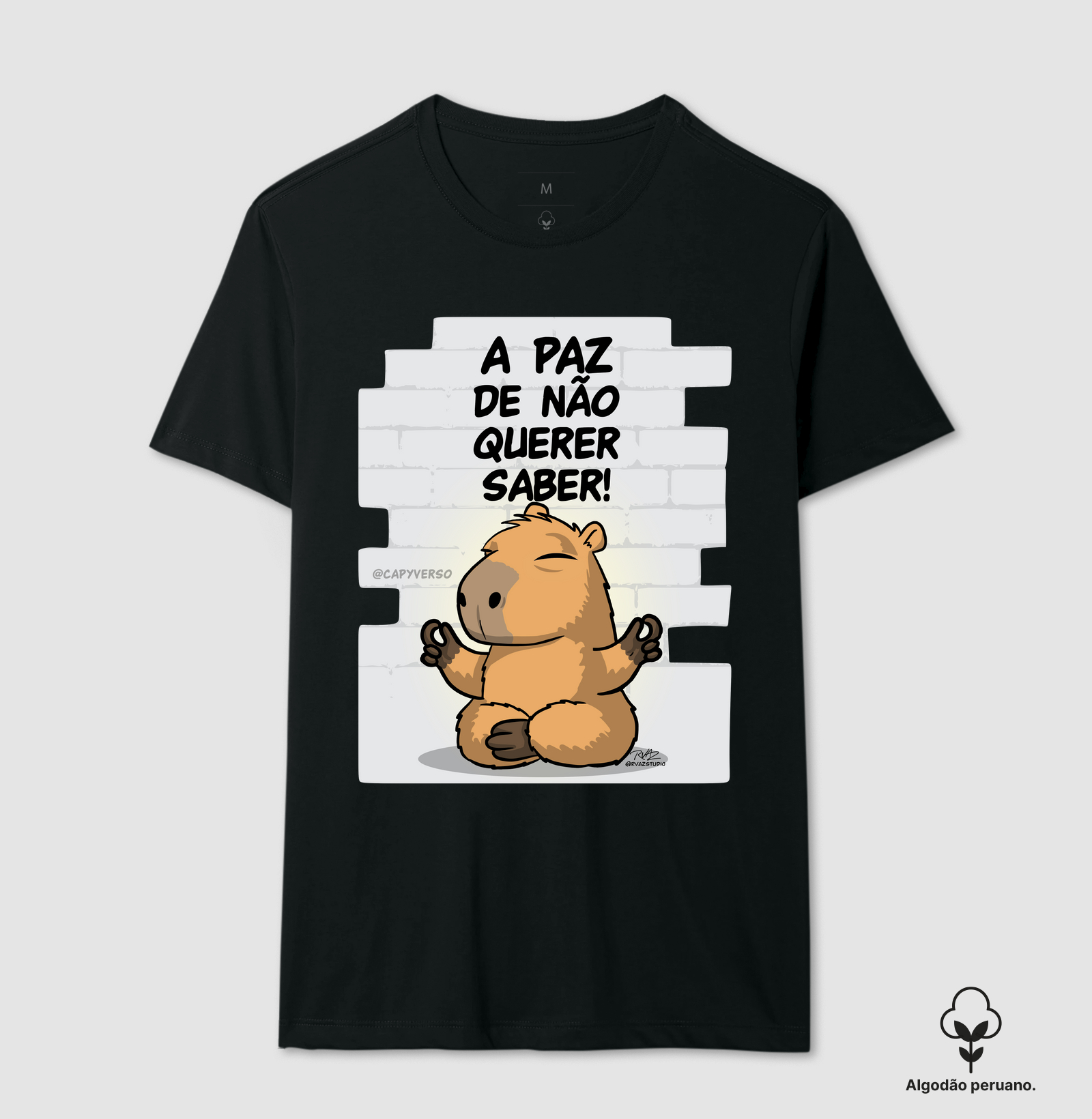 Camiseta Capivara Paz - Camiseta Algodão Peruano