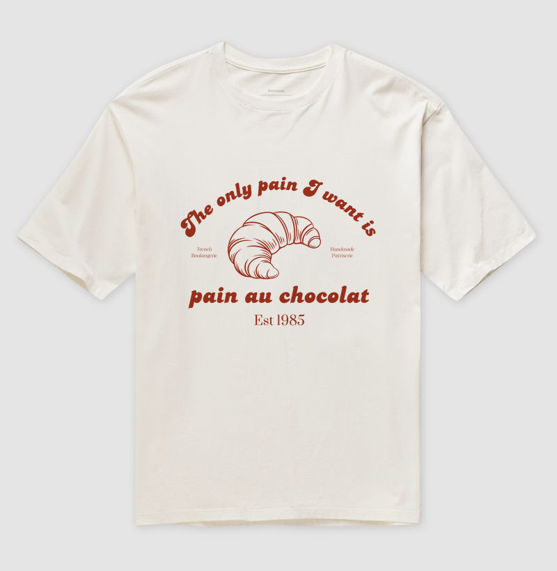 Camiseta Oversized Pain au Chocolat 
