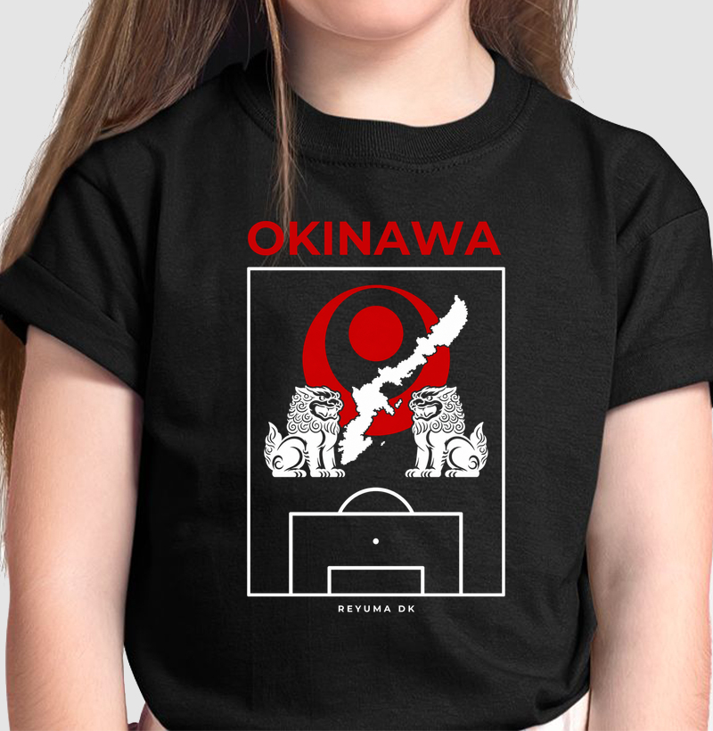 Camiseta Infantil, Menino, Menina, Juvenil Futebol "Futebol Okinawa" - Algodão 100% 