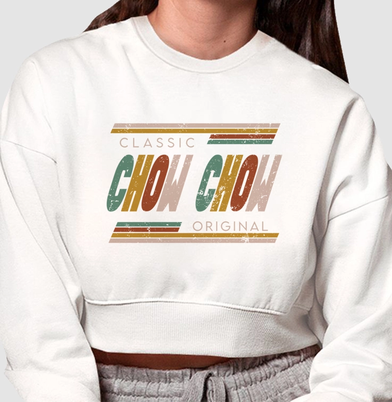 Moletom Cropped Chow Chow Vintage