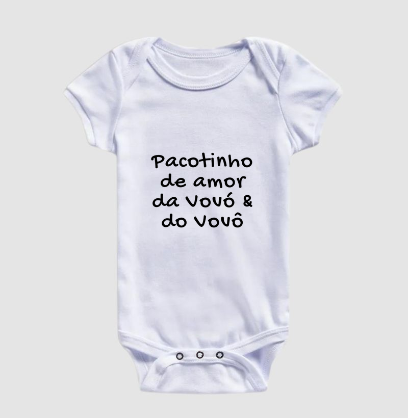Pacotinho de amor da Vovó e do Vovô (body bebê)