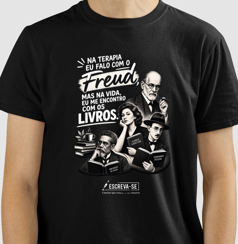 Na terapia eu falo com o Freud, mas na vida eu me encontro com os livros. 