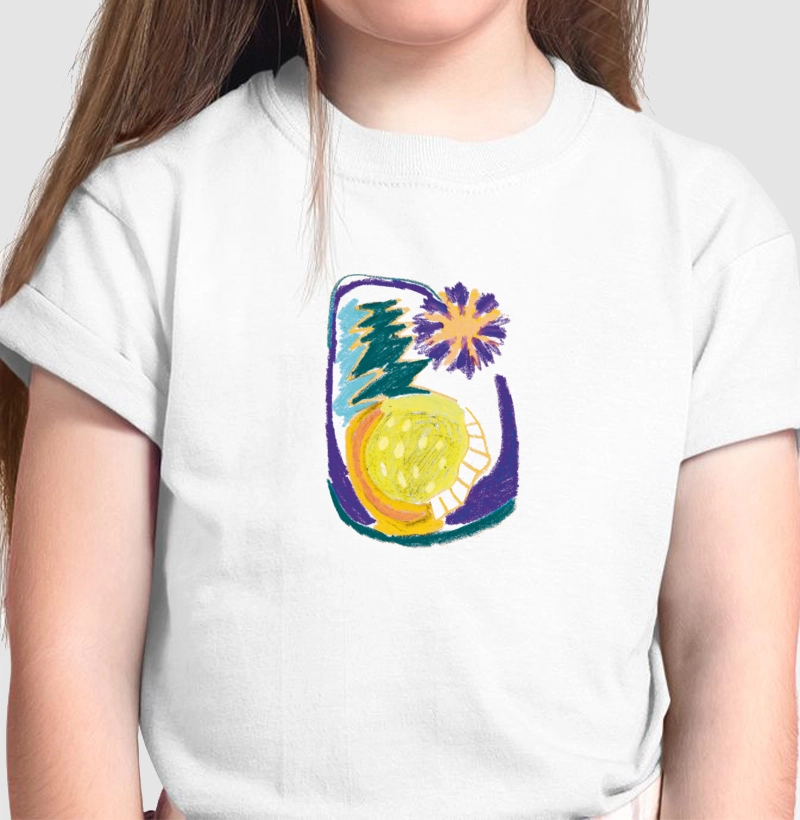 Camiseta Infantil Sol e Piscina