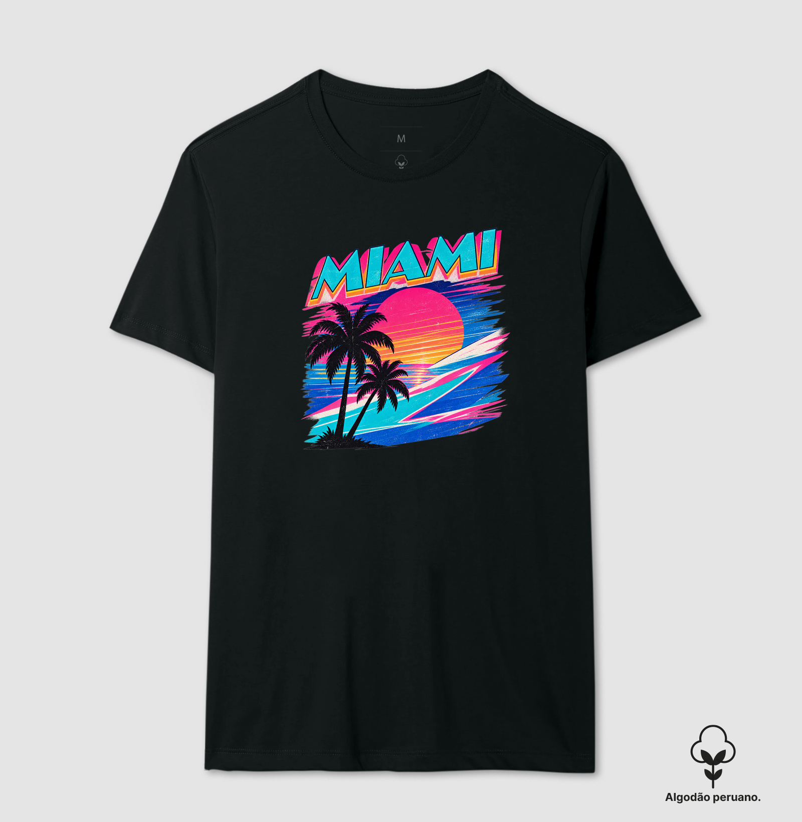 Miami (Anos 80) - Camiseta Algodão Peruano