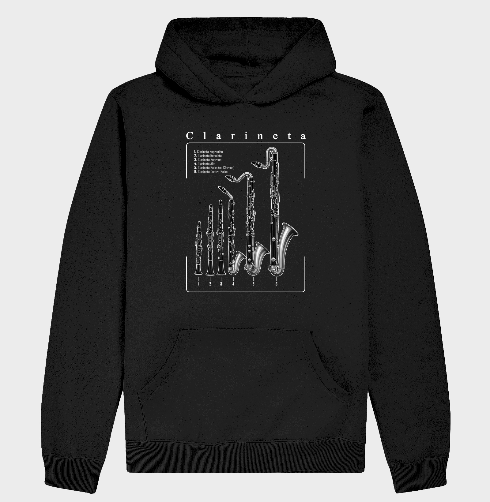 Hoodie Moletom Família de Clarinetas