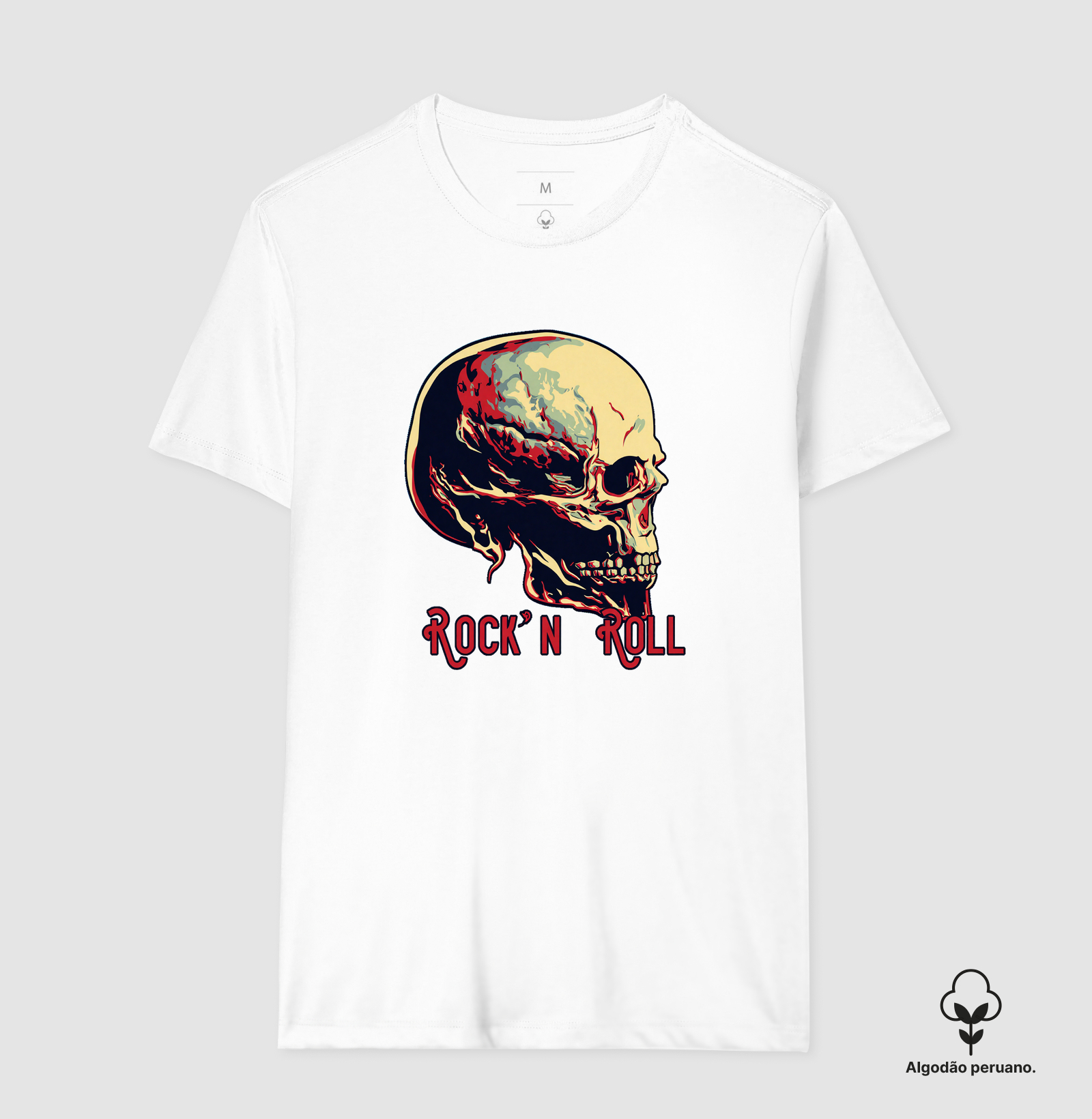 camiseta-rock-n-roll-skull-vintage-alternativa