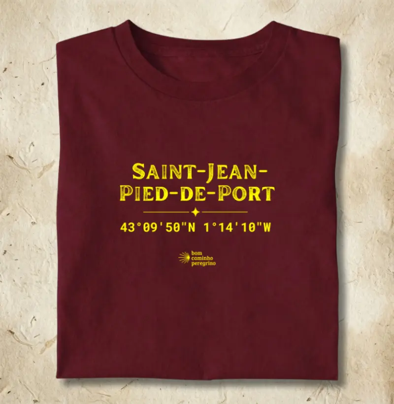 Camiseta Coordenadas Saint-Jean-Pied-de-Port
