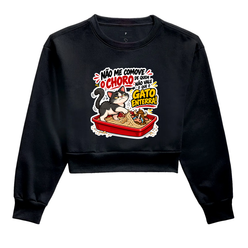 Cropped Moletom Gato Poop