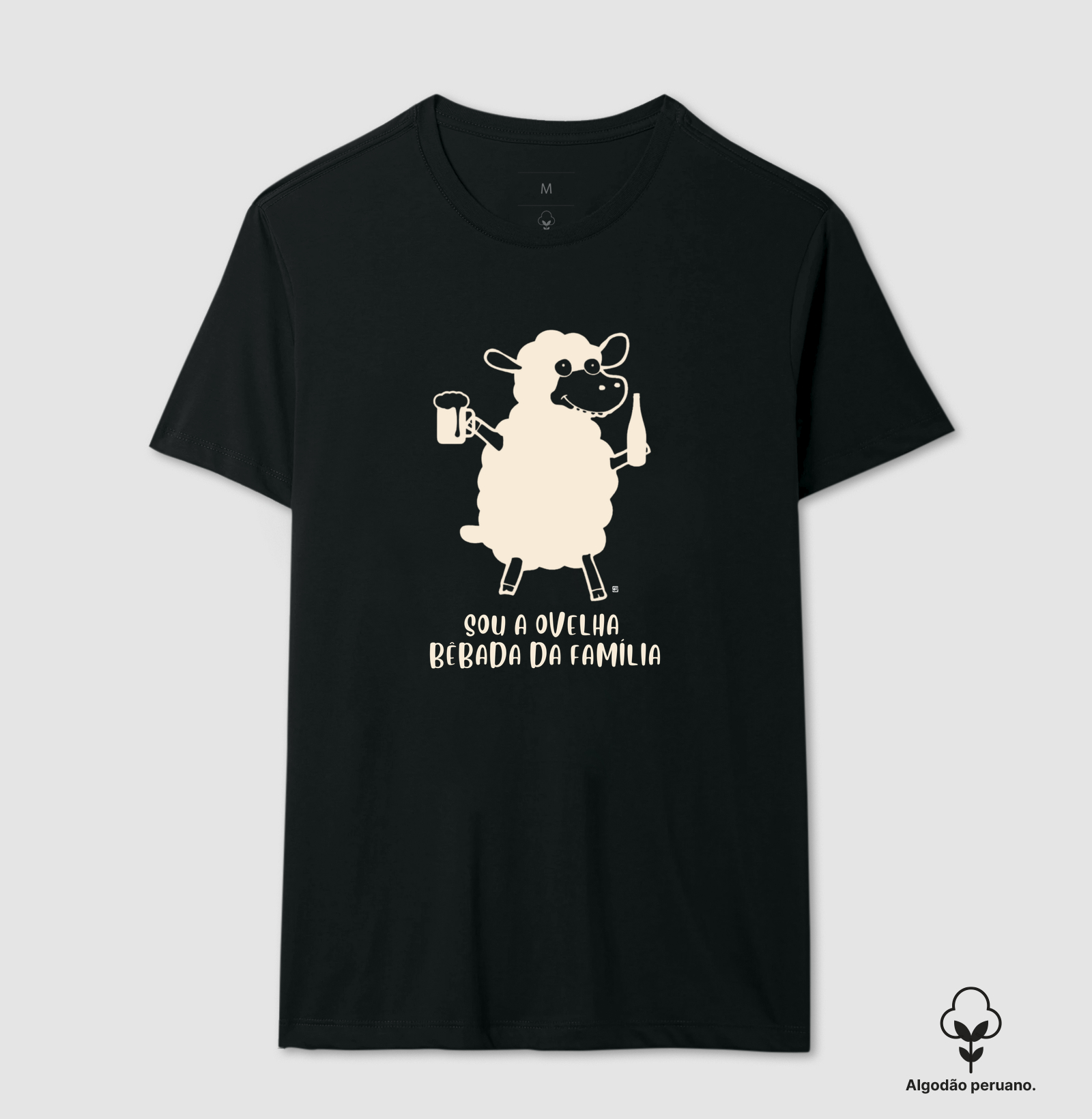 Camiseta Sou a Ovelha Bêbada da Família – Pima