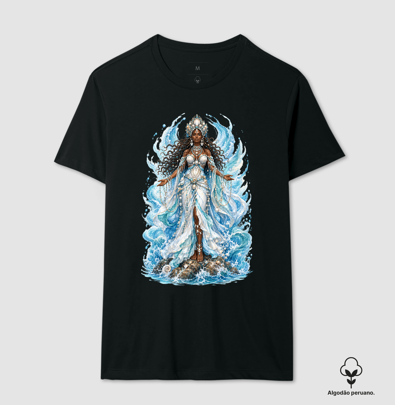 Yemanjá - Rainha do Mar - Camiseta Algodão Peruano