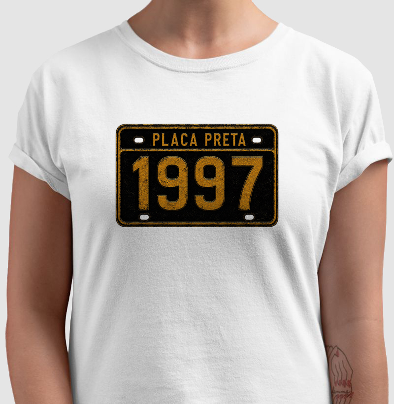 Camiseta Placa Preta 1997