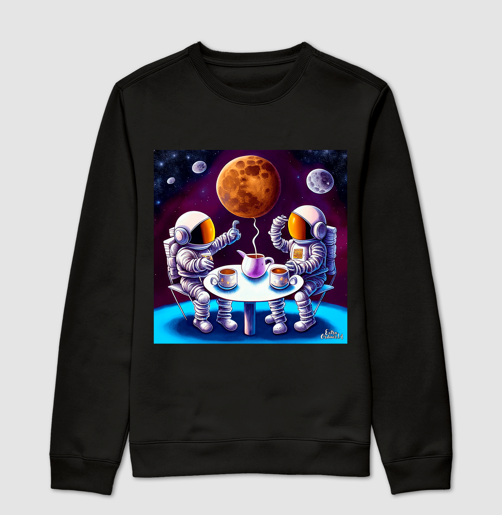 Astronautas Tomando Cafe no Espaço