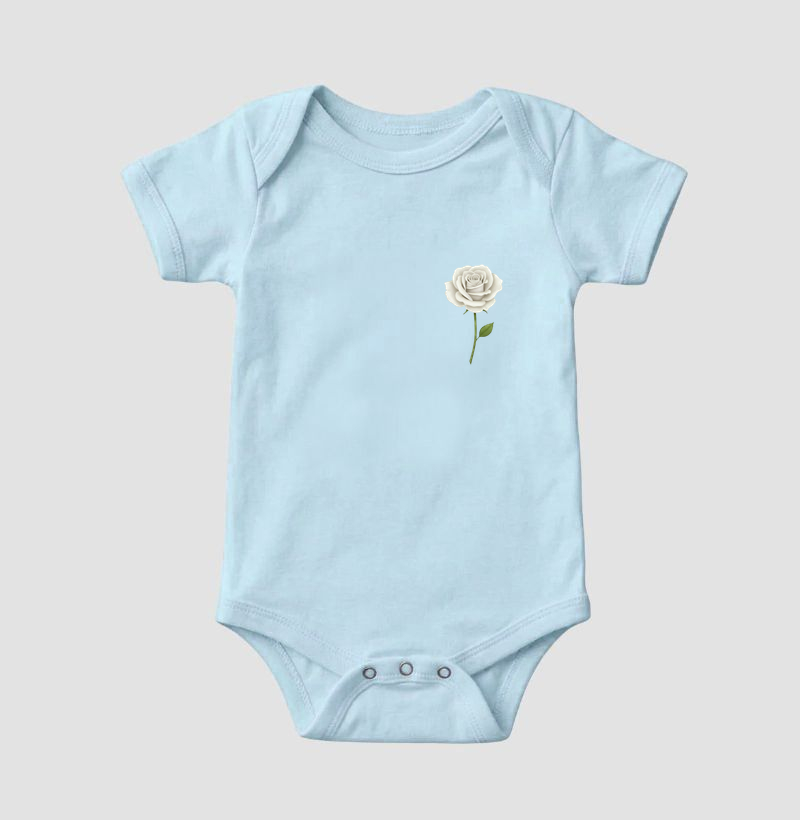 Rosa Branca - Body Infantil