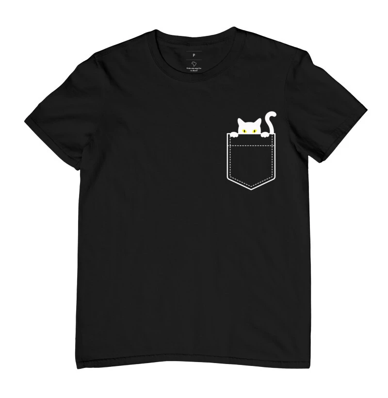 Gato escondido no bolso