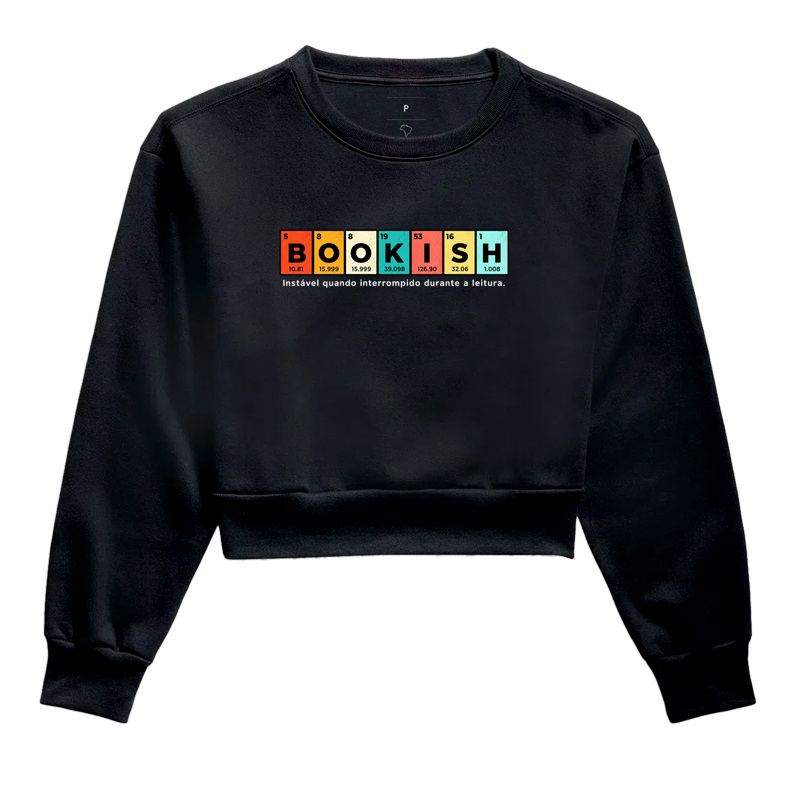 Bookish — Elemento Leitor - Cropped Moletom