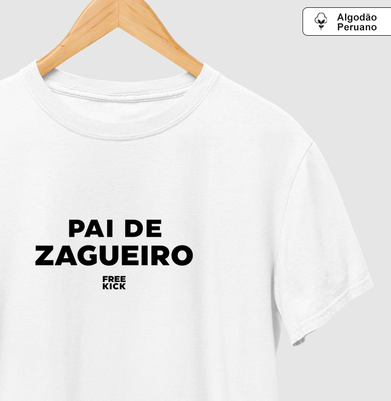 CAMISETA ALGODÃO PERUANO FREE KICK PAI DE ZAGUEIRO