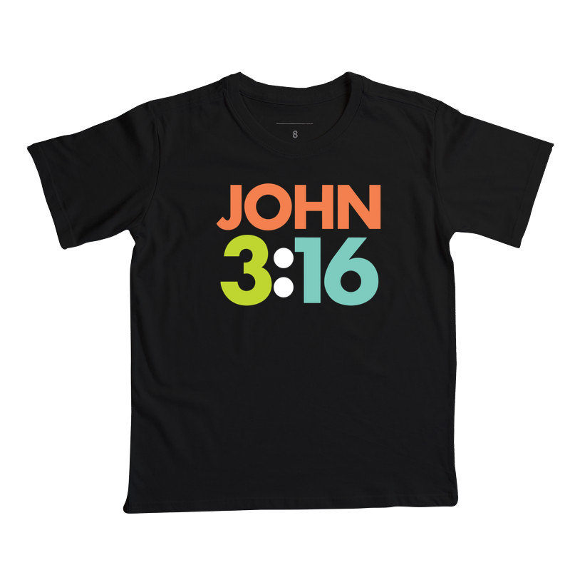 Camiseta Infantil João 3:16