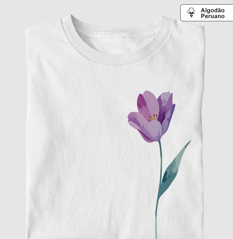 Tulipa Violeta - Algodão Peruano