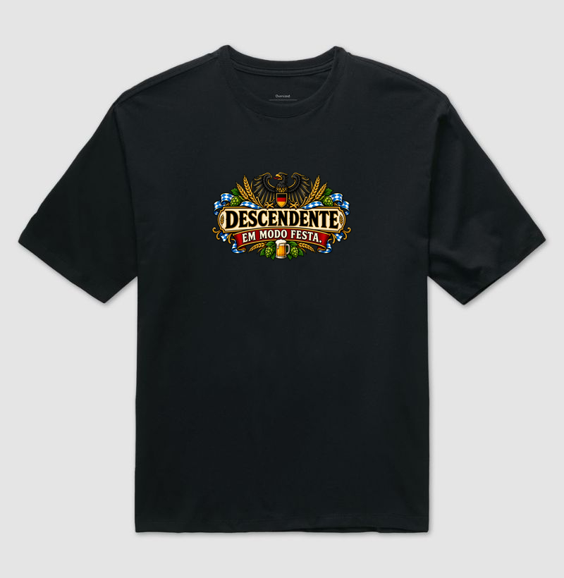 Descendente em modo festa - Camiseta Oversized