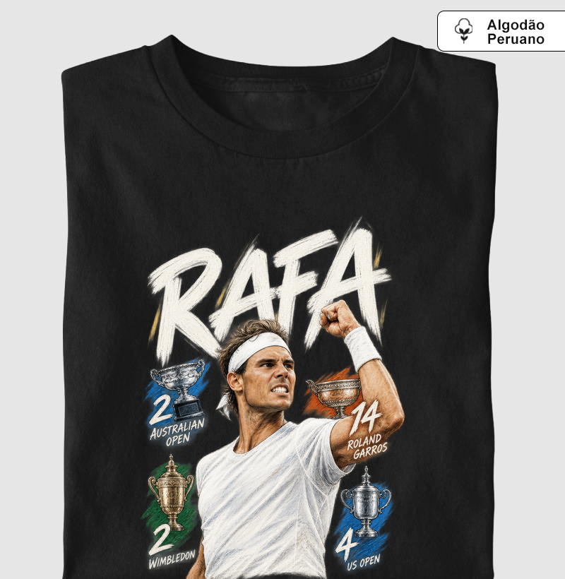 Rafa Slams - Camiseta Algodão Peruano